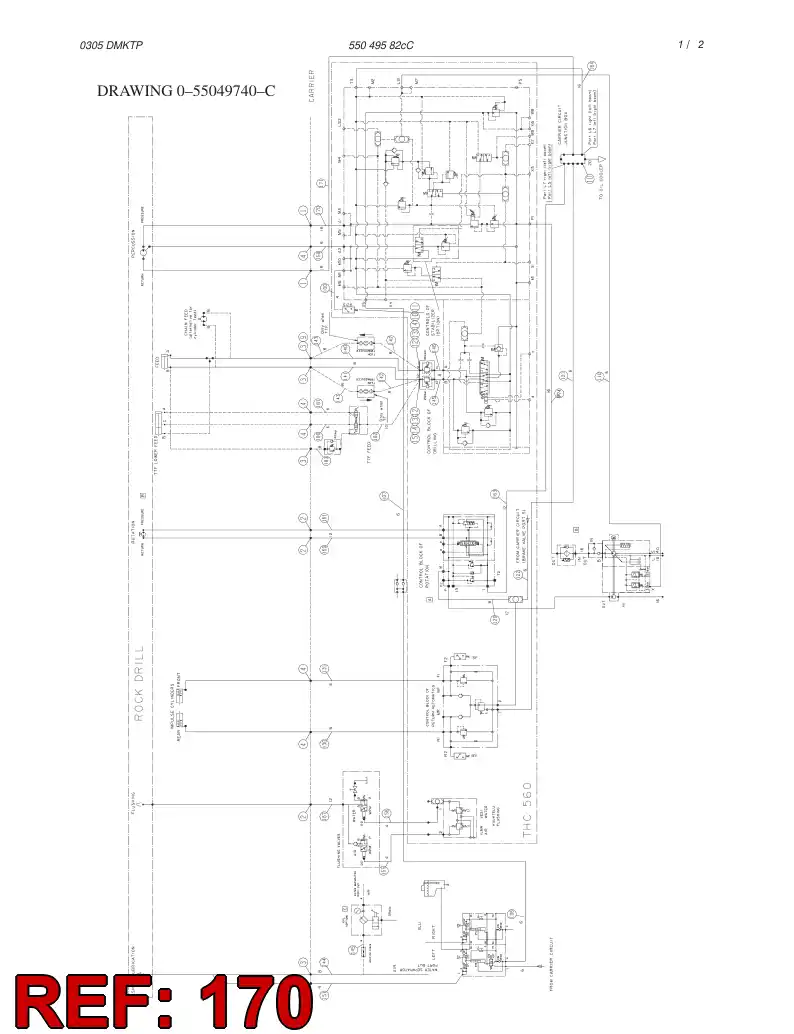 59002689 590 026 89 HYDRAULIC HOSE ASSEMBLY - Sandvik Technical Drawing
