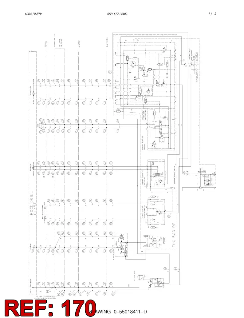 59002839 590 028 39 HYDRAULIC HOSE ASSEMBLY - Sandvik Technical Drawing