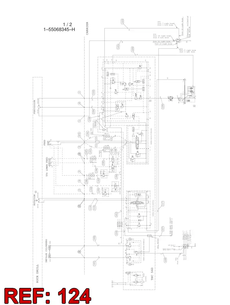 59002969 590 029 69 HYDRAULIC HOSE ASSEMBLY - Sandvik Technical Drawing