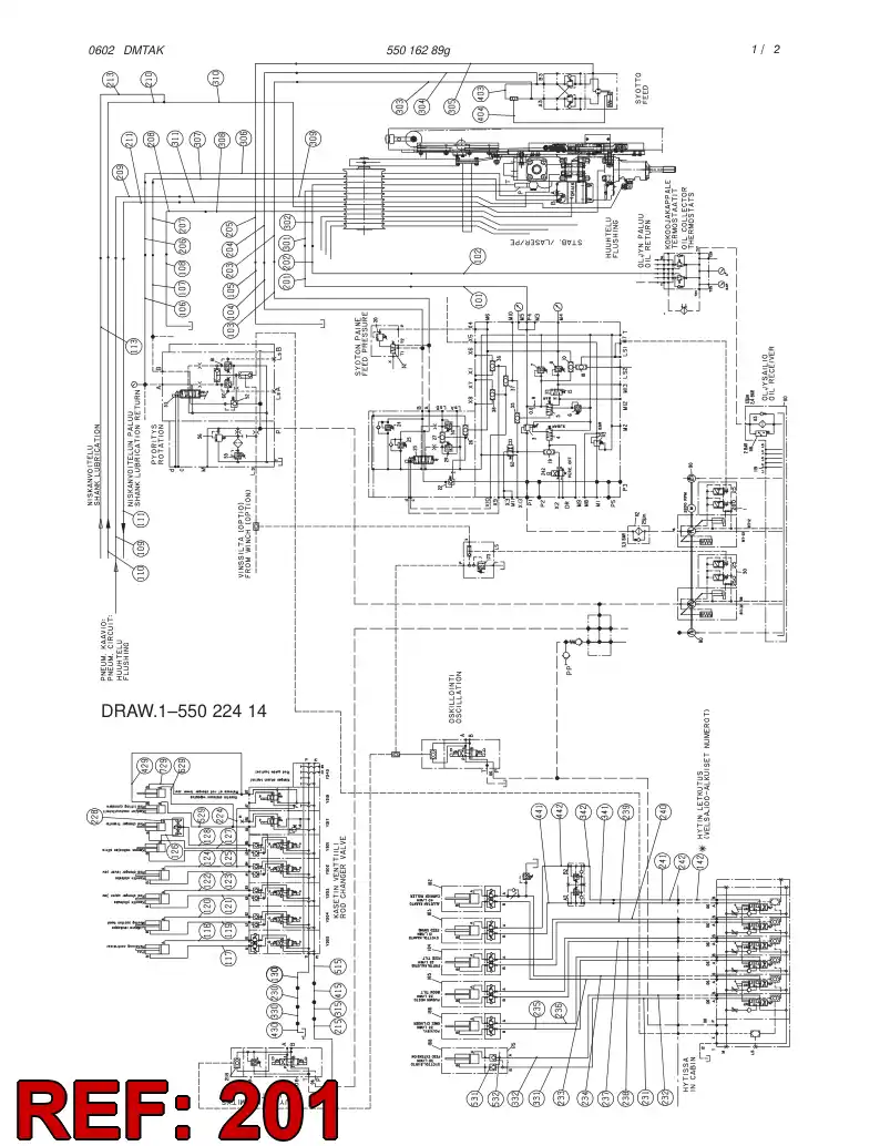 59016109 590 161 09 HYDRAULIC HOSE ASSEMBLY - Sandvik Technical Drawing