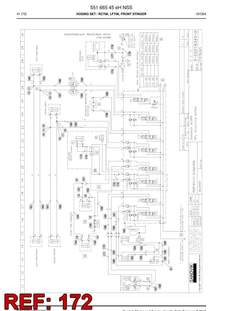 59039579a 590 395 79a Hose Assembly, Hydraulic - Sandvik Technical Drawing