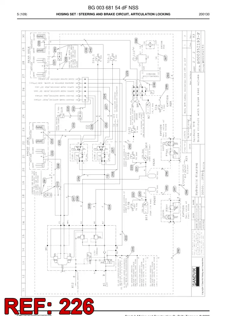 59039847c 590 398 47c Hose Assembly, Hydraulic - Sandvik Technical Drawing