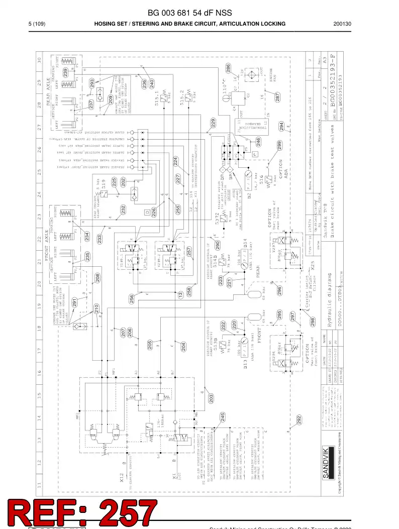 59039929d 590 399 29d Hose Assembly, Hydraulic - Sandvik Technical Drawing