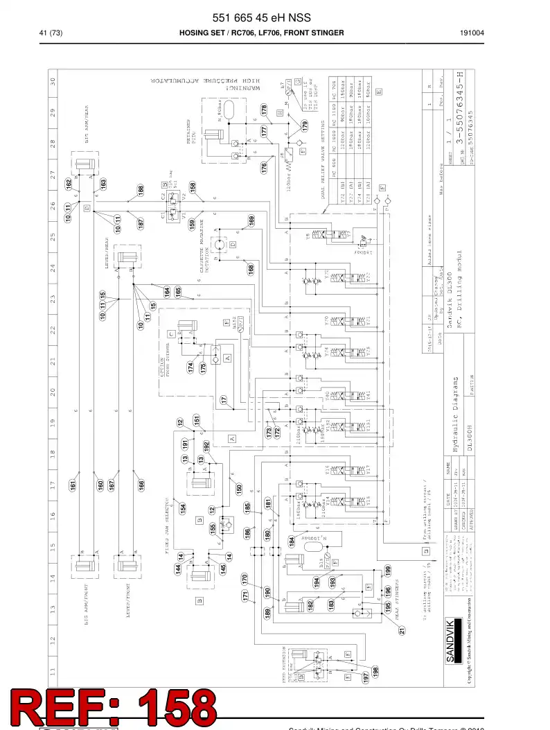 59040167a 590 401 67a Hose Assembly, Hydraulic - Sandvik Technical Drawing