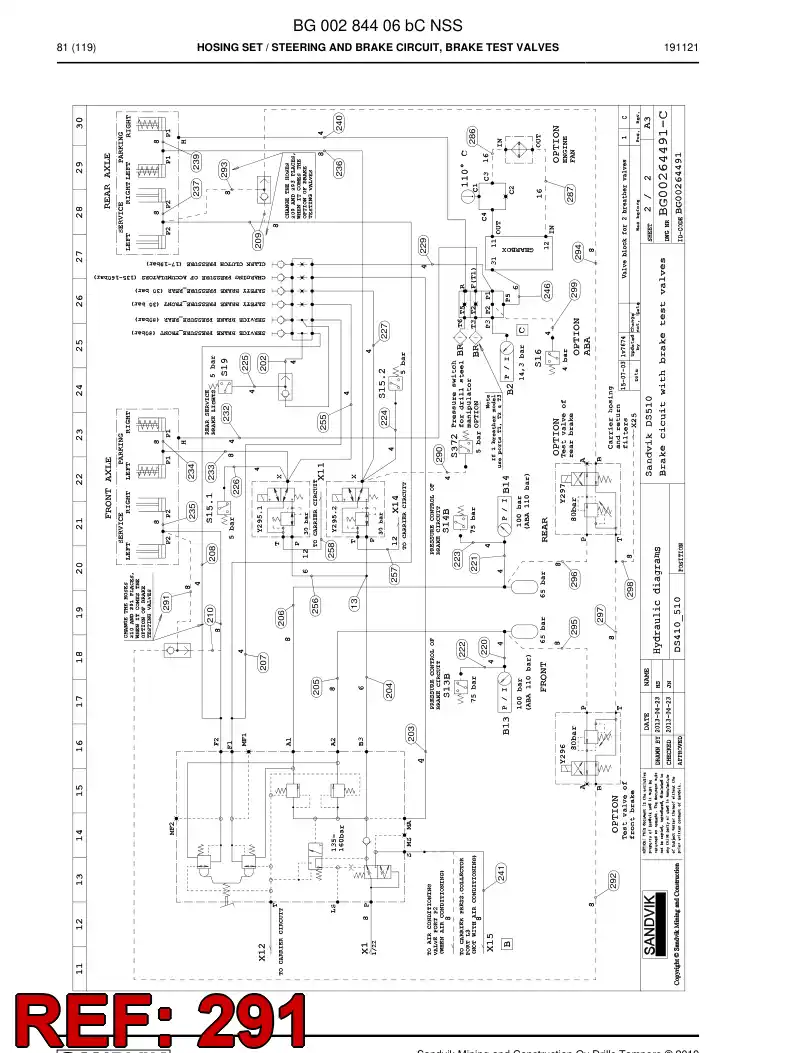 59042879d 590 428 79d Hose Assembly, Hydraulic - Sandvik Technical Drawing