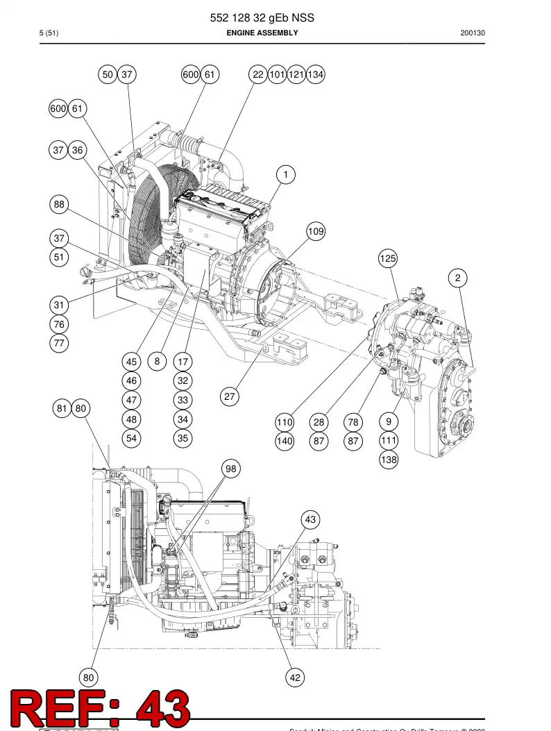59043165a 590 431 65a Hose Assembly, Hydraulic - Sandvik Technical Drawing