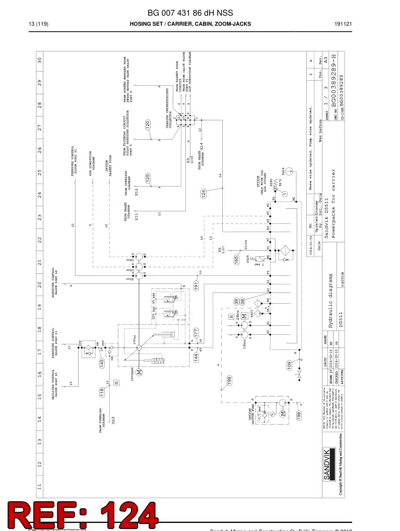 59045325a 590 453 25a Hose Assembly, Hydraulic - Sandvik Technical Drawing
