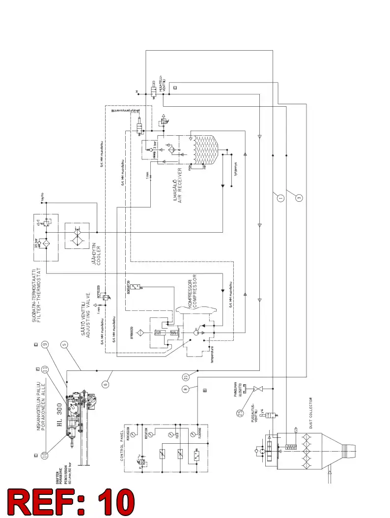 59063249 590 632 49 HOSE ASSY - Sandvik Technical Drawing