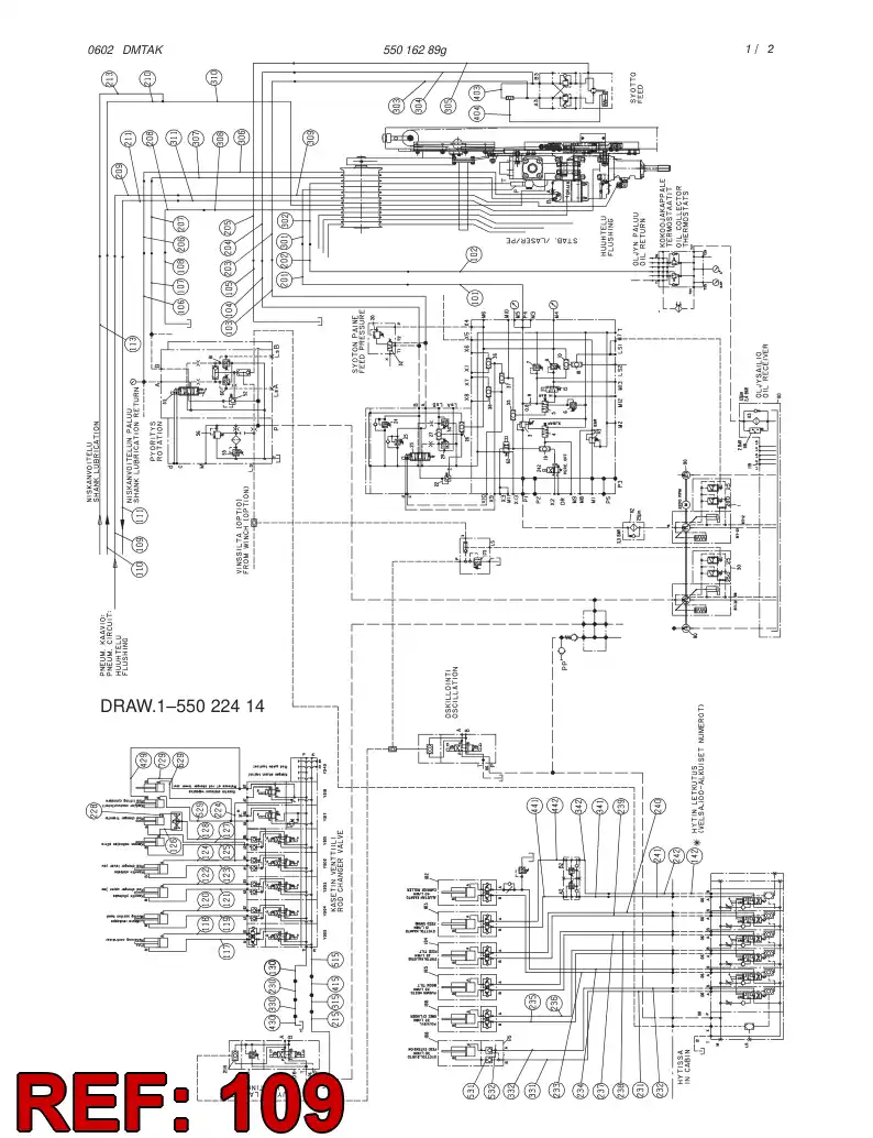 59065709 590 657 09 HYDRAULIC HOSE ASSEMBLY - Sandvik Technical Drawing