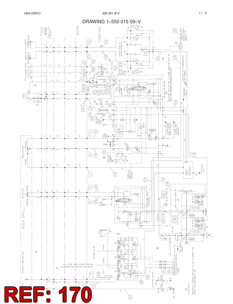 59080279 590 802 79 HYDR.HOSE ASSEMBLY - Sandvik Technical Drawing