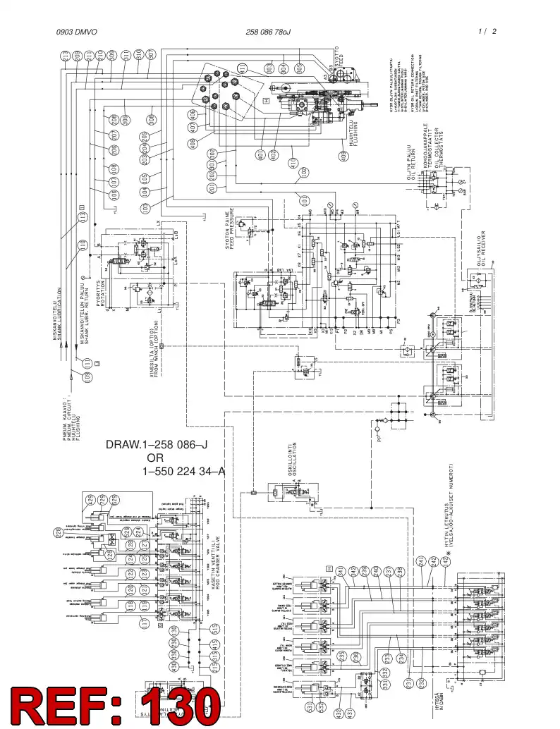 59081159 590 811 59 HYDRAULIC HOSE ASSEMBLY - Sandvik Technical Drawing