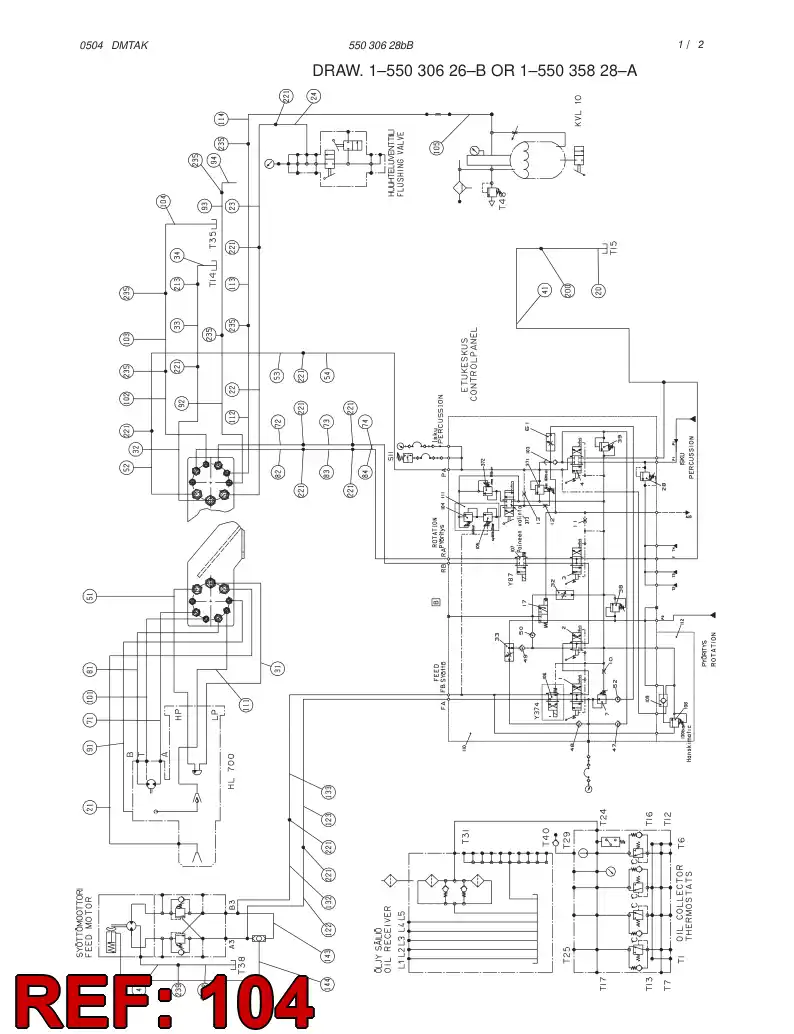 59081309 590 813 09 HYDRAULIC HOSE ASSEMBLY - Sandvik Technical Drawing