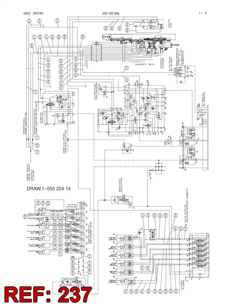 59082579 590 825 79 HYDRAULIC HOSE ASSEMBLY - Sandvik Technical Drawing
