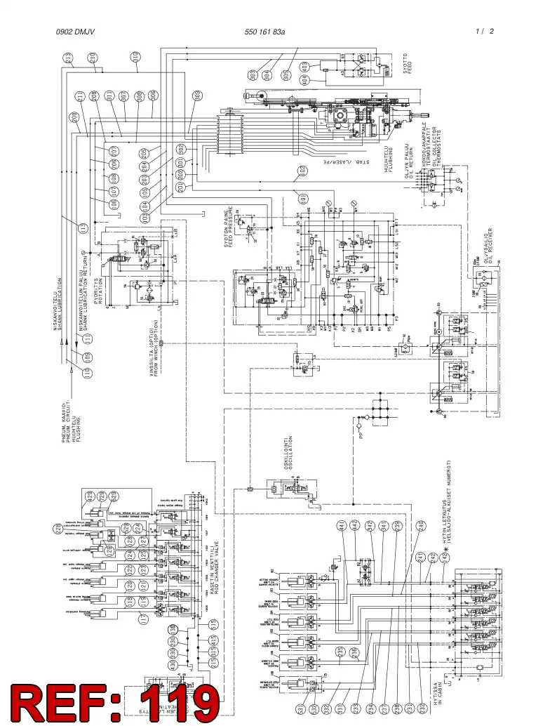 59084059 590 840 59 HYDRAULIC HOSE ASSEMBLY - Sandvik Technical Drawing