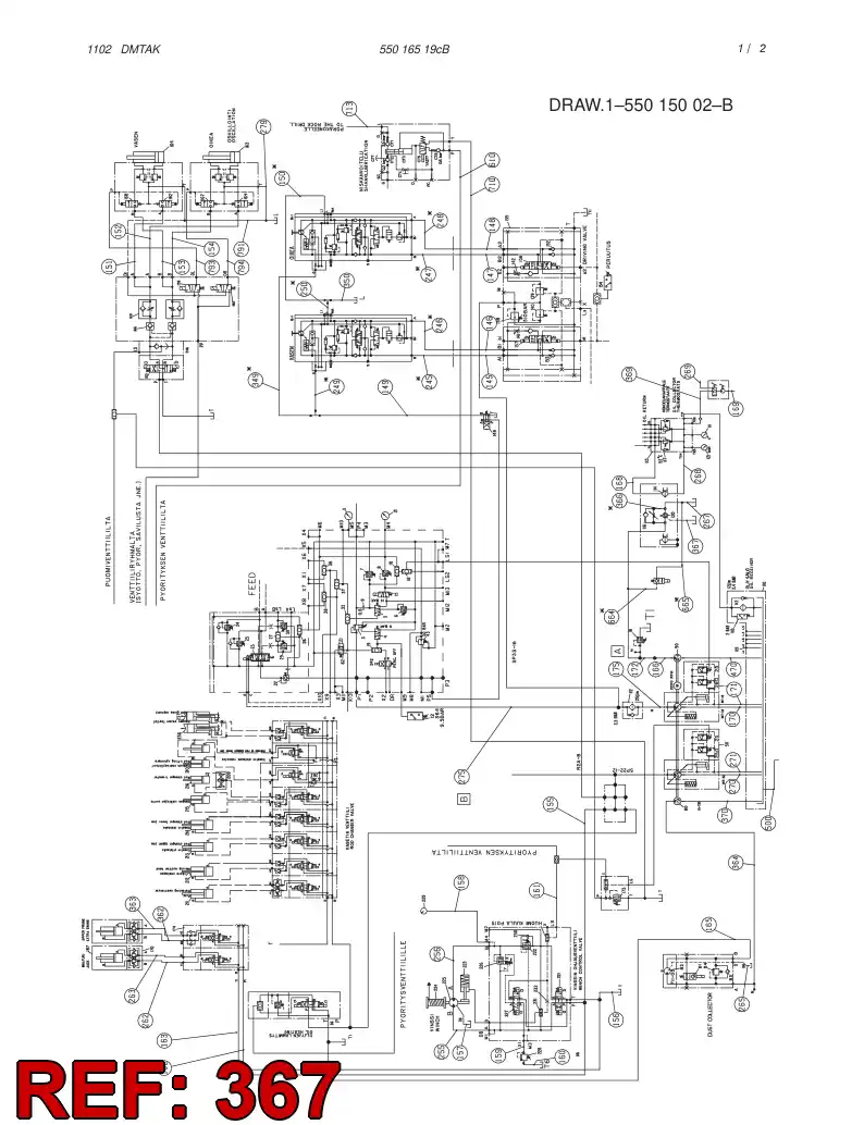 59084599 590 845 99 HYDRAULIC HOSE ASSEMBLY - Sandvik Technical Drawing