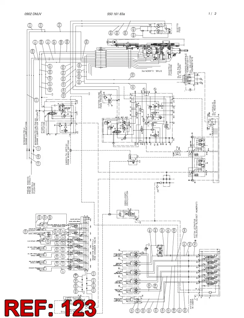 59084879 590 848 79 HYDRAULIC HOSE ASSEMBLY - Sandvik Technical Drawing