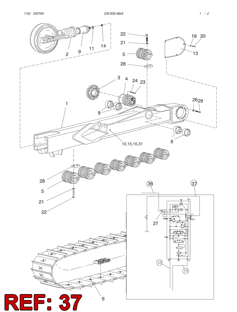 59085479 590 854 79 HYDRAULIC HOSE ASSEMBLY - Sandvik Technical Drawing