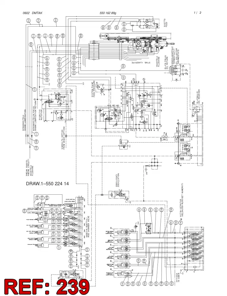 59085889 590 858 89 HYDRAULIC HOSE ASSEMBLY - Sandvik Technical Drawing