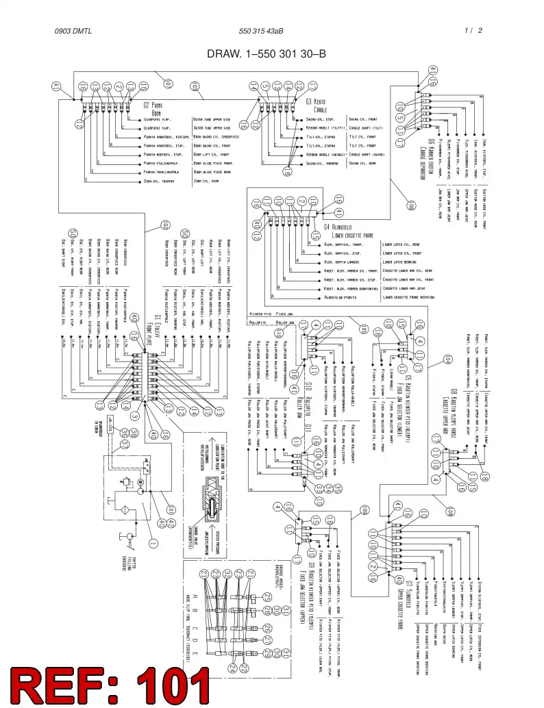 59086919 590 869 19 HYDRAULIC HOSE ASSEMBLY - Sandvik Technical Drawing