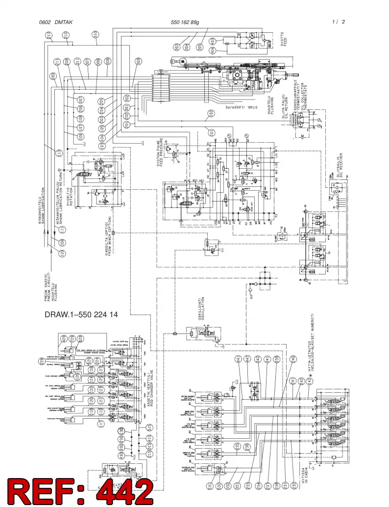 59087089 590 870 89 HYDRAULIC HOSE ASSEMBLY - Sandvik Technical Drawing