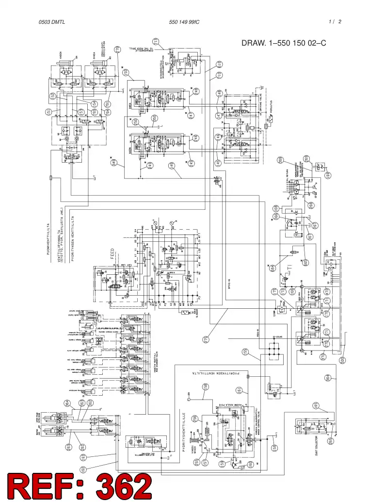 59088379 590 883 79 HYDRAULIC HOSE ASSEMBLY - Sandvik Technical Drawing