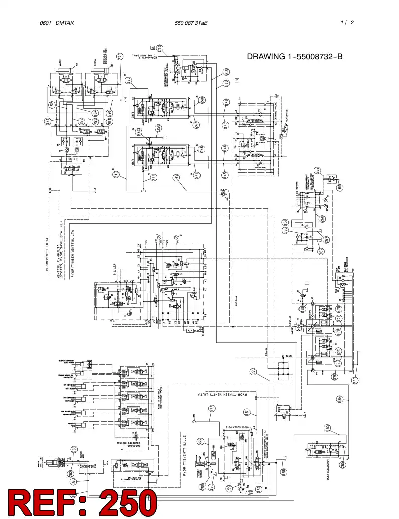 59088659 590 886 59 HYDRAULIC HOSE ASSEMBLY - Sandvik Technical Drawing