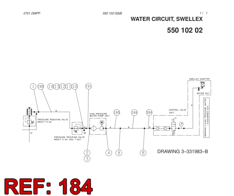 59089259 590 892 59 HOSE ASSY - Sandvik Technical Drawing