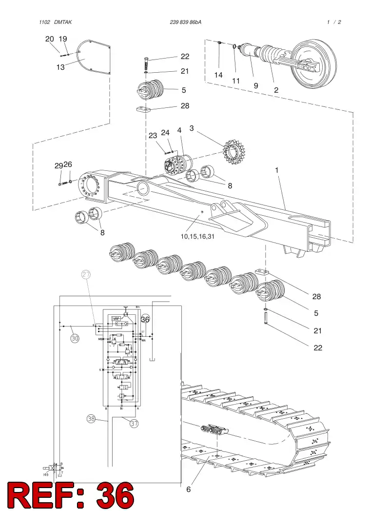 59090049 590 900 49 HYDRAULIC HOSE ASSEMBLY - Sandvik Technical Drawing
