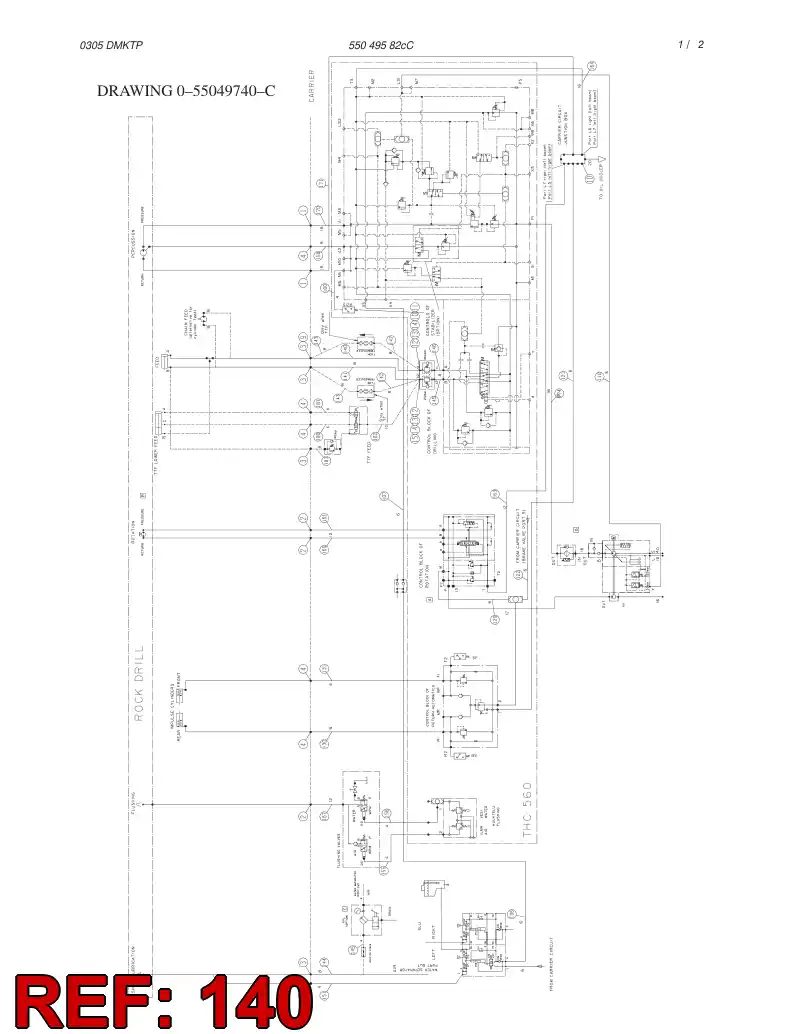 59090459 590 904 59 HYDRAULIC HOSE ASSEMBLY - Sandvik Technical Drawing