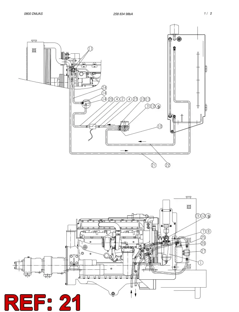 59090869 590 908 69 HYDRAULIC HOSE ASSEMBLY - Sandvik Technical Drawing