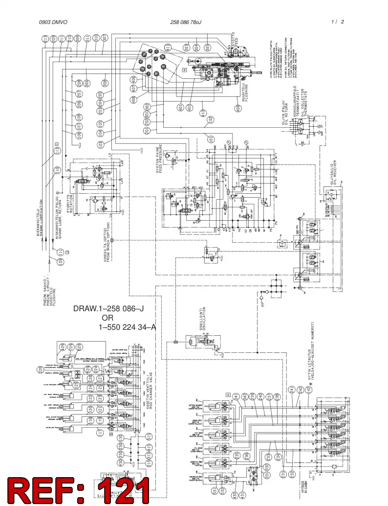 59091059 590 910 59 HYDRAULIC HOSE ASSEMBLY - Sandvik Technical Drawing