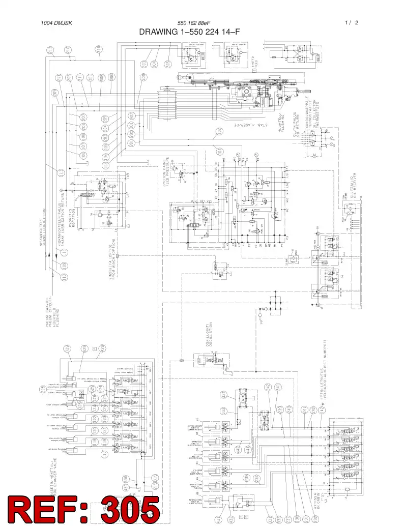 59091909 590 919 09 HYDRAULIC HOSE ASSEMBLY - Sandvik Technical Drawing