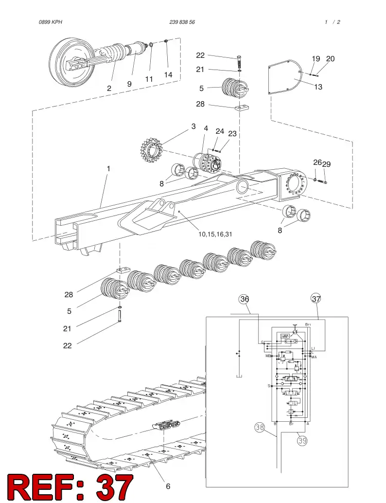 59092889 590 928 89 HYDRAULIC HOSE ASSEMBLY - Sandvik Technical Drawing