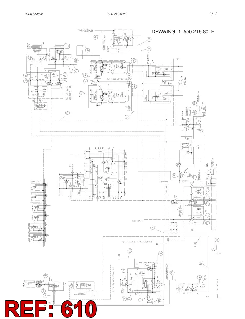 59092909 590 929 09 HYDRAULIC HOSE ASSEMBLY - Sandvik Technical Drawing