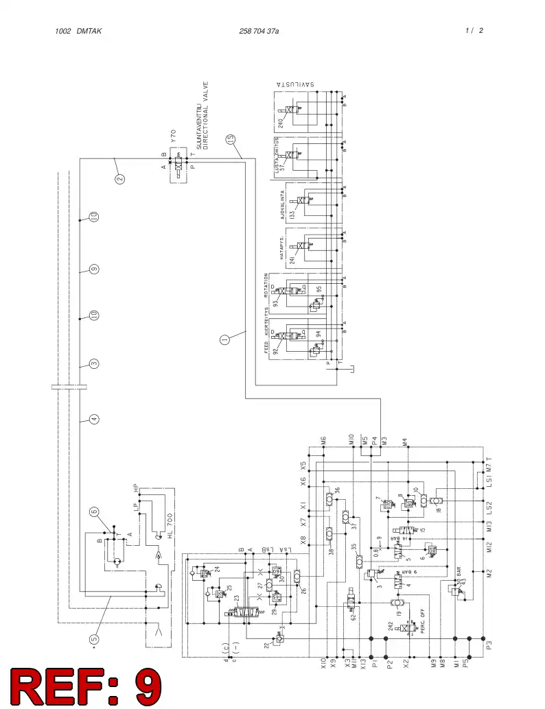 59093079 590 930 79 HYDRAULIC HOSE ASSEMBLY - Sandvik Technical Drawing