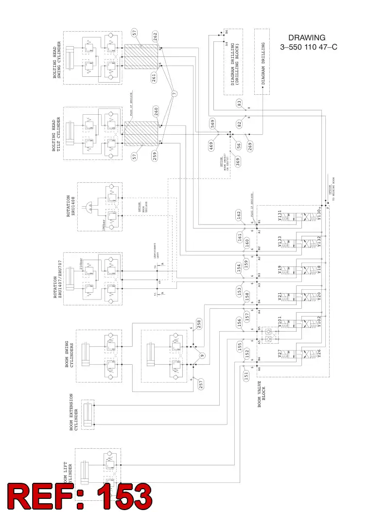 59095379 590 953 79 HYDRAULIC HOSE ASSEMBLY - Sandvik Technical Drawing
