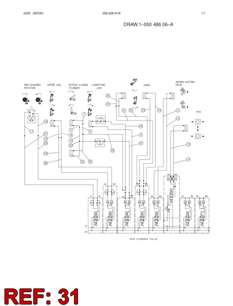 59096129 590 961 29 HOSE ASSY - Sandvik Technical Drawing