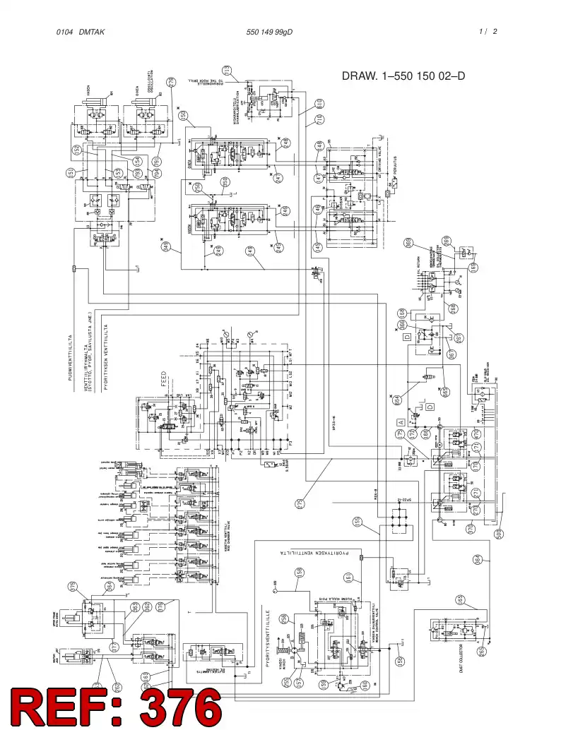 59096389 590 963 89 HYDRAULIC HOSE ASSEMBLY - Sandvik Technical Drawing