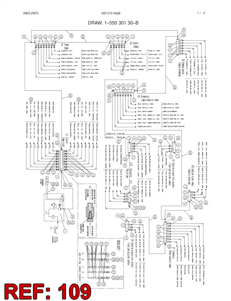 59096669 590 966 69 HYDRAULIC HOSE ASSEMBLY - Sandvik Technical Drawing