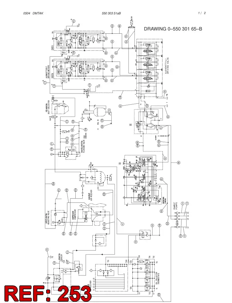 59097399 590 973 99 HYDRAULIC HOSE ASSEMBLY - Sandvik Technical Drawing