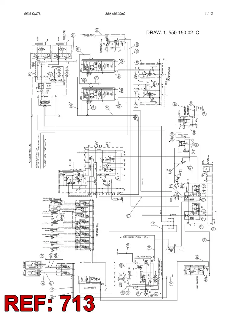 59098149 590 981 49 HYDRAULIC HOSE ASSEMBLY - Sandvik Technical Drawing