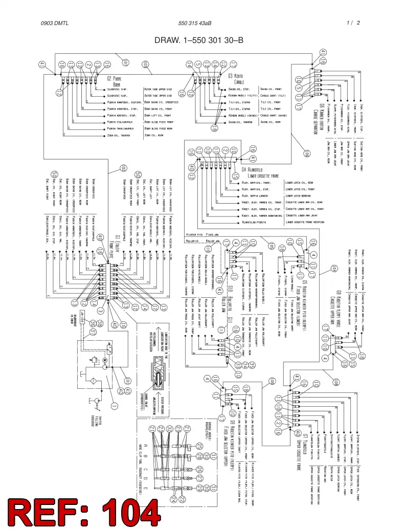59098279 590 982 79 HYDRAULIC HOSE ASSEMBLY - Sandvik Technical Drawing