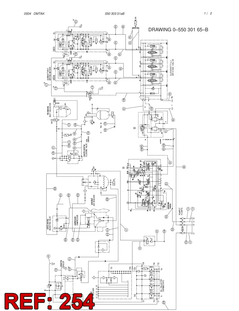 59098309 590 983 09 HYDRAULIC HOSE ASSEMBLY - Sandvik Technical Drawing