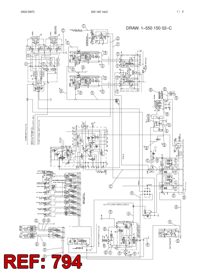 59098969 590 989 69 HYDRAULIC HOSE ASSEMBLY - Sandvik Technical Drawing
