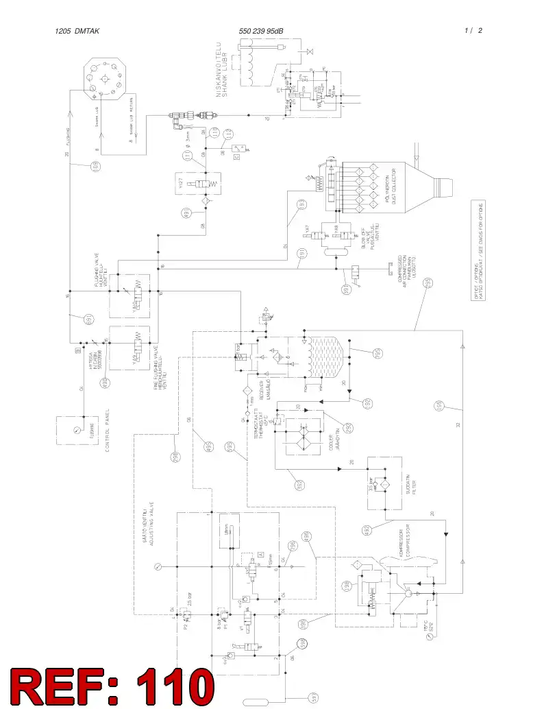 59099699 590 996 99 HYDRAULIC HOSE ASSEMBLY - Sandvik Technical Drawing