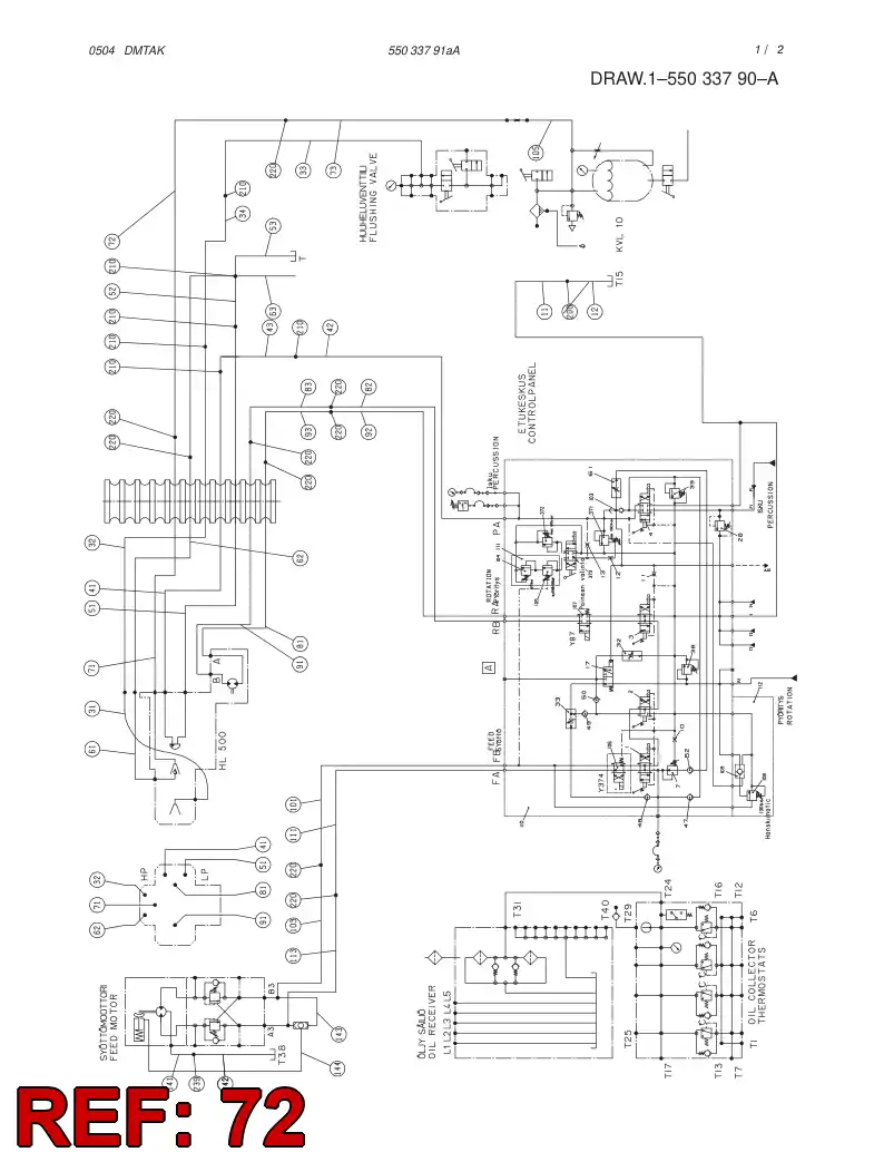 59100009 591 000 09 HOSE ASSY - Sandvik Technical Drawing