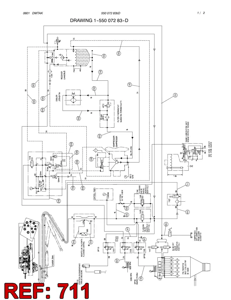59102849 591 028 49 HOSE ASSY - Sandvik Technical Drawing