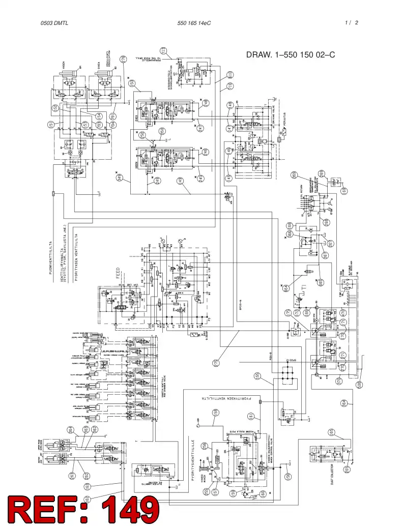 59105619 591 056 19 HYDRAULIC HOSE ASSEMBLY - Sandvik Technical Drawing