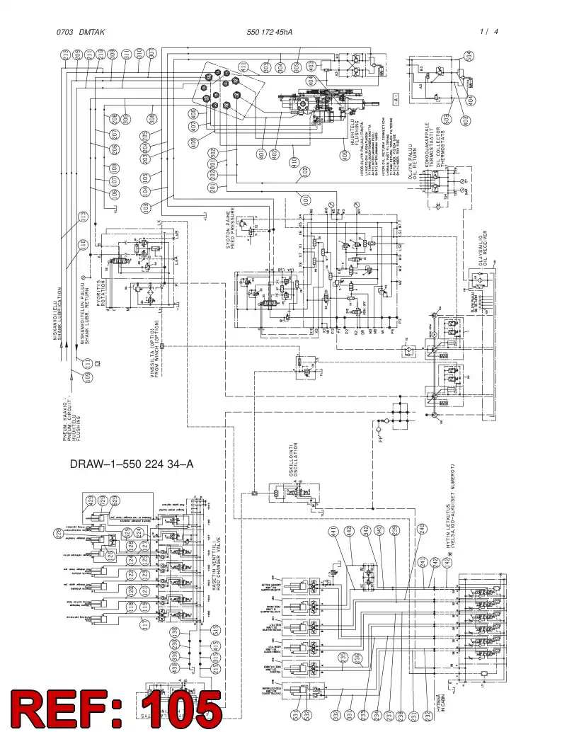 59109809 591 098 09 HYDRAULIC HOSE ASSEMBLY - Sandvik Technical Drawing