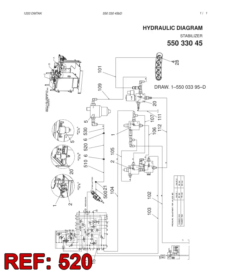 59113199 591 131 99 HYDRAULIC HOSE ASSEMBLY - Sandvik Technical Drawing